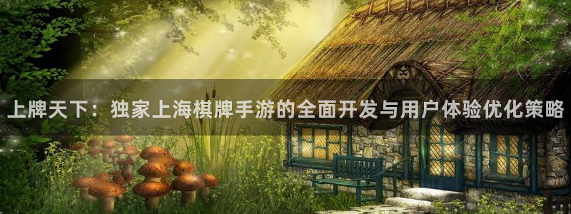 汇丰娱乐官方版ios：上牌天下：独家上海棋牌手游的全面开发与